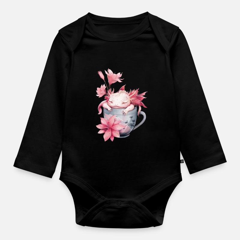 Axolotl - Body Bébé bio manches longues - noir