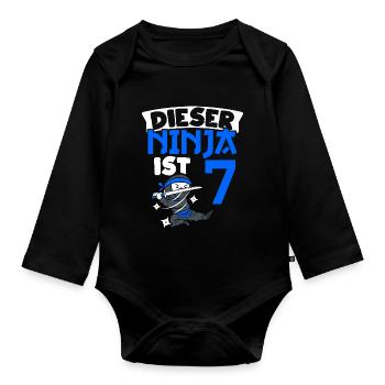 Cette ceinture ninja 7 ans de ninja Ninja L - Body Bébé bio manches longues - noir - Devant