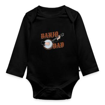 Banjo - Body Bébé bio manches longues - noir - Devant
