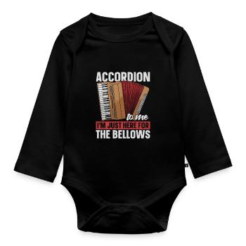 Accordion - Organic Longsleeve Baby Bodysuit - black - Front