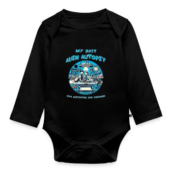 Ma première autopsie extraterrestre – Amusant pour les fans de science-fiction - Body Bébé bio manches longues - noir - Devant