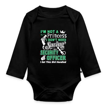 Security Officer I'm A Security Officer - Organic Longsleeve Baby Bodysuit - black - Front