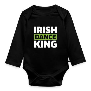 Irish Dance Irischer Tanz - Baby Bio-Langarm-Body - Schwarz - Vorne