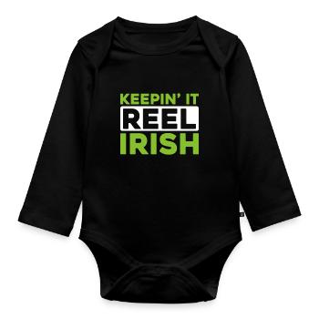 Danse Irlandaise Irischer Tanz - Body Bébé bio manches longues - noir - Devant