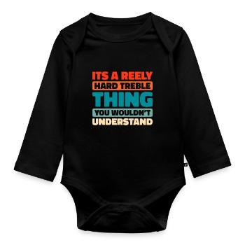 Irish Dance Irischer Tanz - Baby Bio-Langarm-Body - Schwarz - Vorne