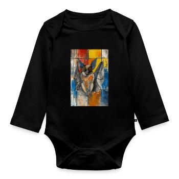 Racket - Organic Longsleeve Baby Bodysuit - black - Front