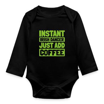 Irish Dance Irischer Tanz - Baby Bio-Langarm-Body - Schwarz - Vorne