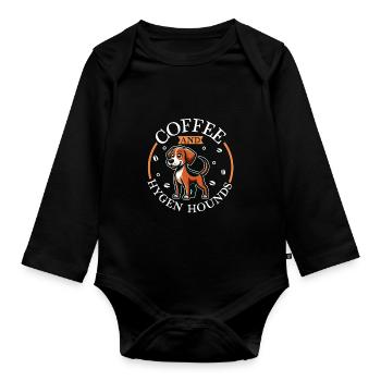 Café et Hygenhund - Body Bébé bio manches longues - noir - Devant