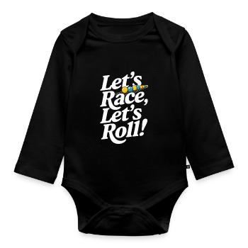 Des aventures palpitantes de courses de billes pour les passionnés - Body Bébé bio manches longues - noir - Devant