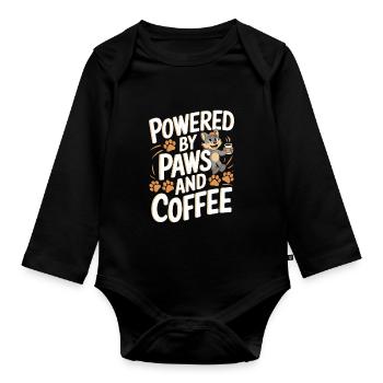 Furry Fandom Enthusiast Cosplay Fun and Fursuiting - Organic Longsleeve Baby Bodysuit - black - Front