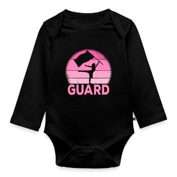 Color Guard Flag Corps Girls Marching Band Hiver - Body Bébé bio manches longues - noir - Devant