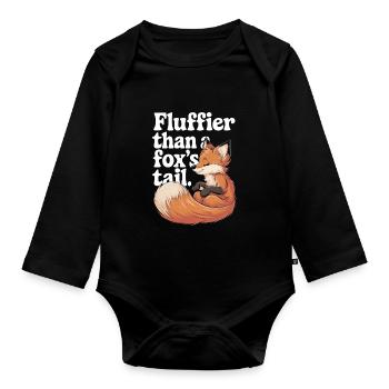 Furry Fandom Enthusiast Cosplay Fun and Fursuiting - Organic Longsleeve Baby Bodysuit - black - Front