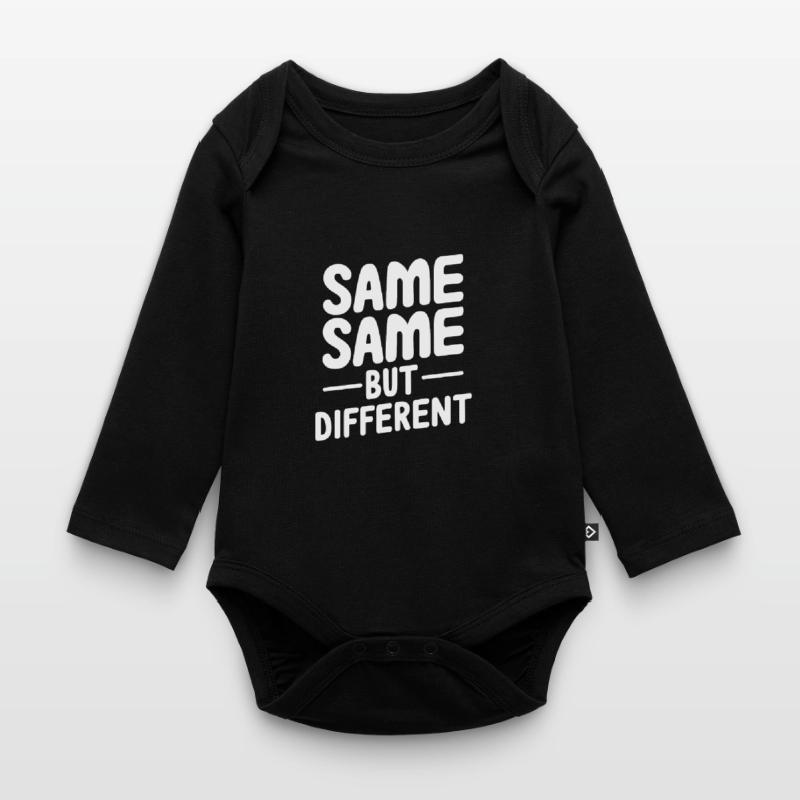 Same same but different Organic Longsleeve Baby Bodysuit