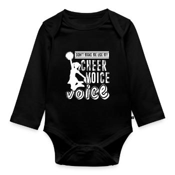 Cheerleading Cheer Coach Voice - Organic Longsleeve Baby Bodysuit - black - Front