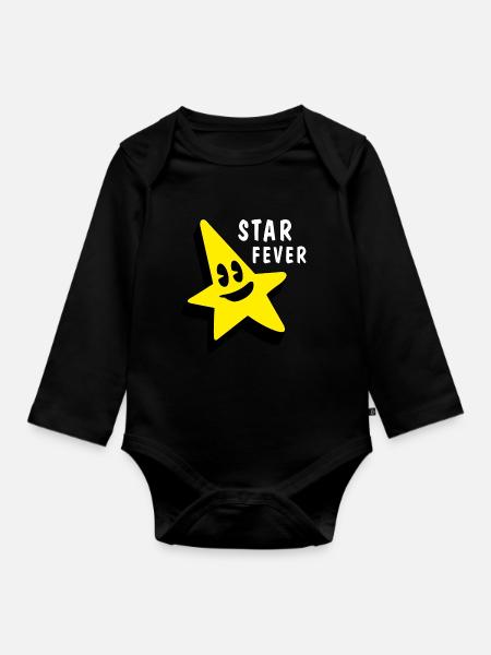 STAR FEVER - Baby Bio-Langarm-Body - Schwarz