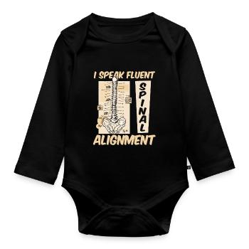 Chiropractor - Organic Longsleeve Baby Bodysuit - black - Front