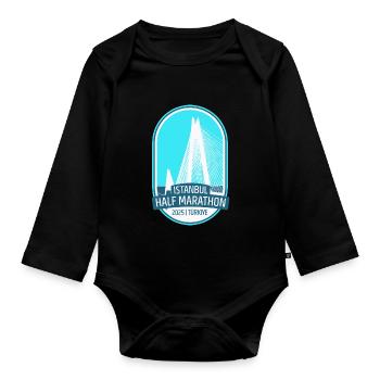 Istanbul Half Marathon - 2025 - Turkey - Organic Longsleeve Baby Bodysuit - black - Front