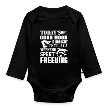 Freediving Weekend Spent Freediving - Organic Longsleeve Baby Bodysuit - black - Front