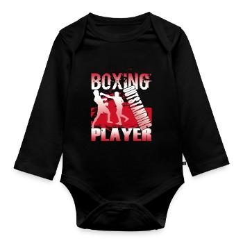 Boxing Outstanding Player - Organic Longsleeve Baby Bodysuit - black - Front