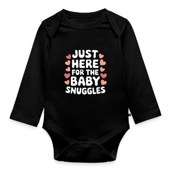 Elternschafts-humor Neue Väter Haben Zum Ersten - Baby Bio-Langarm-Body - Schwarz - Vorne