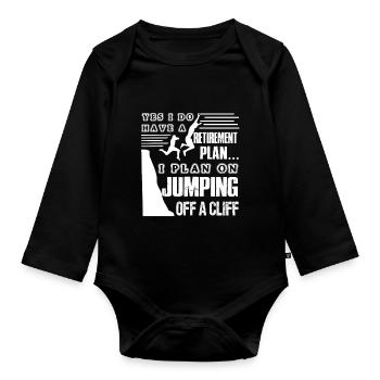Cliff Diving Retirement Plan On Cliff Diving - Organic Longsleeve Baby Bodysuit - black - Front