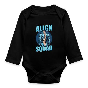 Chiropractor Cadre - Organic Longsleeve Baby Bodysuit - black - Front