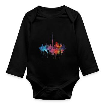 Today - Organic Longsleeve Baby Bodysuit - black - Front