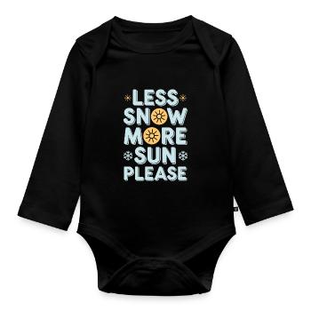 Winter-mürrisch-kälte-wetter-beschwerden - Baby Bio-Langarm-Body - Schwarz - Vorne