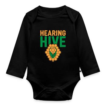 Hearing Aid Specialist Team - Organic Longsleeve Baby Bodysuit - black - Front