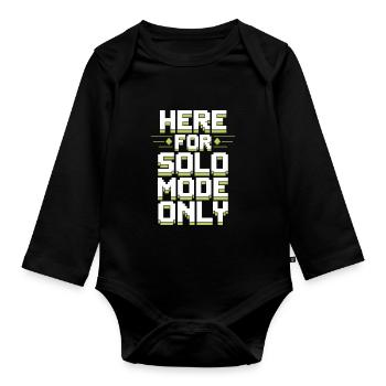 Introverted Gamer Declarer Calm - Organic Longsleeve Baby Bodysuit - black - Front