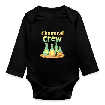 Chemical Engineer Team - Organic Longsleeve Baby Bodysuit - black - Front