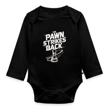 Chess humor lovers funny checkmate and checkmate - Organic Longsleeve Baby Bodysuit - black - Front