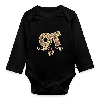 Awesome Occupational Therapy - Organic Longsleeve Baby Bodysuit - black - Front