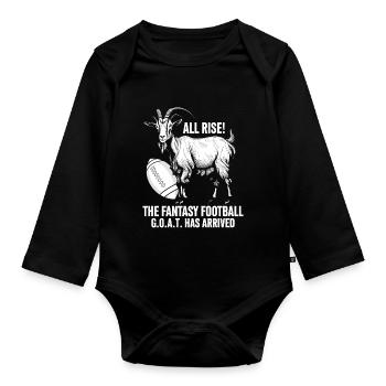 All Rise The Fantasy Football GOAT FFL Champion - Body Bébé bio manches longues - noir - Devant