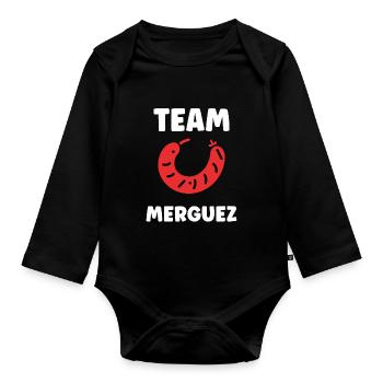 Merguez - Body Bébé bio manches longues - noir - Devant