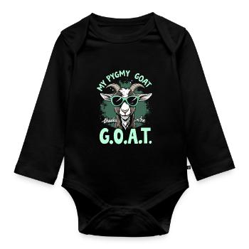 DIY mushroom enthusiasts Home mushroom cultivation - Organic Longsleeve Baby Bodysuit - black - Front
