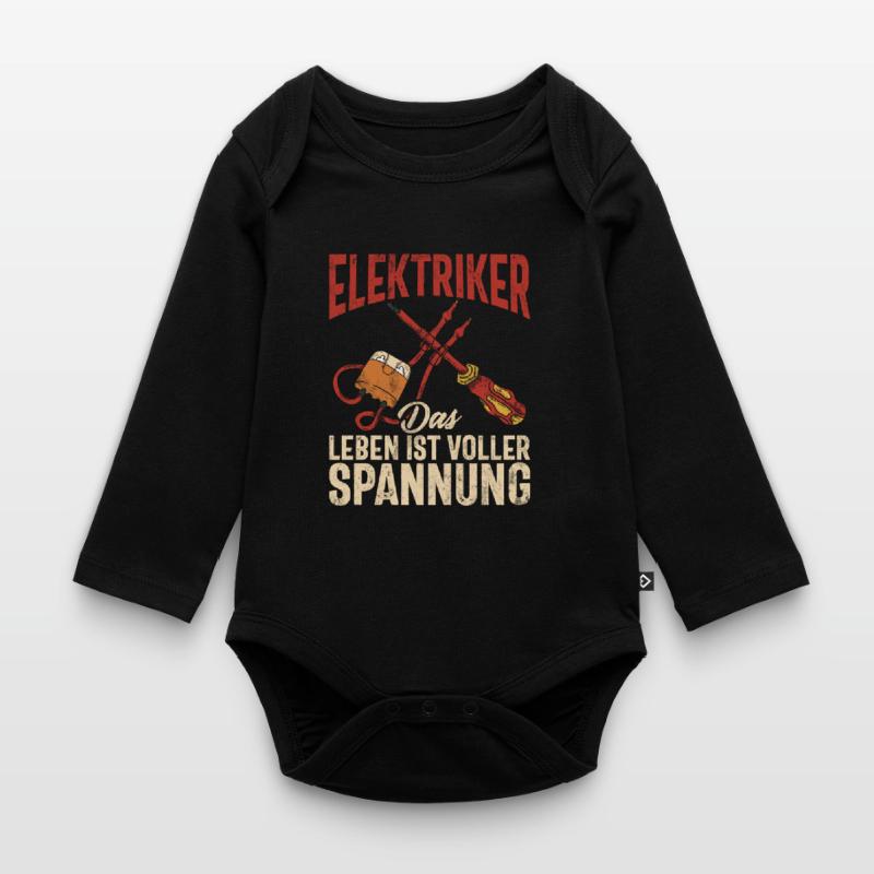 Electronics Technician Electrics Profession Volt Electrical Engineering Organic Longsleeve Baby Bodysuit