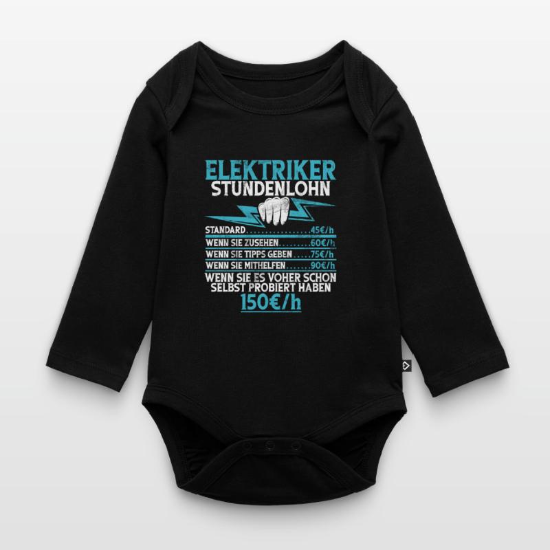 Electronics Technician Electrics Profession Volt Electrical Engineering Organic Longsleeve Baby Bodysuit