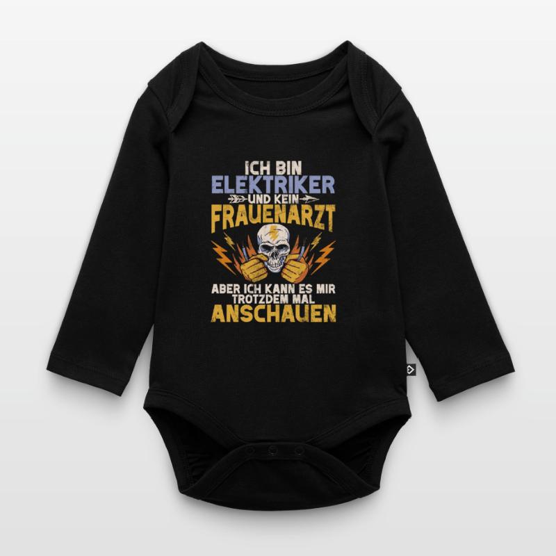 Electronics Technician Electrics Profession Volt Electrical Engineering Organic Longsleeve Baby Bodysuit