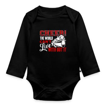 Cheerleading Live Without Cheerleading - Organic Longsleeve Baby Bodysuit - black - Front
