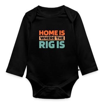 Sim Racing - Organic Longsleeve Baby Bodysuit - black - Front