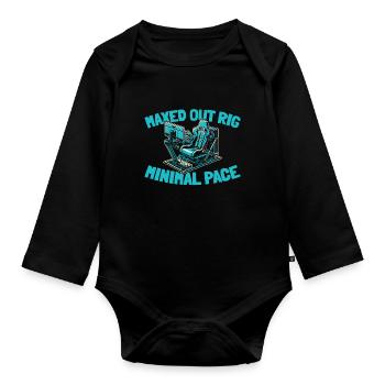 Sim Racing - Organic Longsleeve Baby Bodysuit - black - Front
