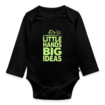 Bricolage avec des enfants, projets de bricolage et drôles - Body Bébé bio manches longues - noir - Devant