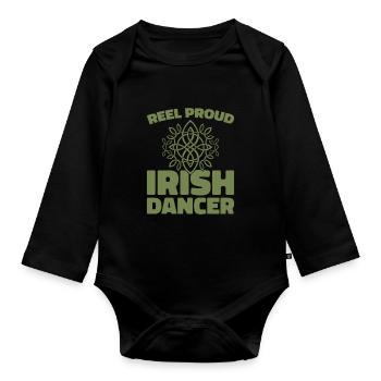 Danse Irlandaise Irischer Tanz - Body Bébé bio manches longues - noir - Devant