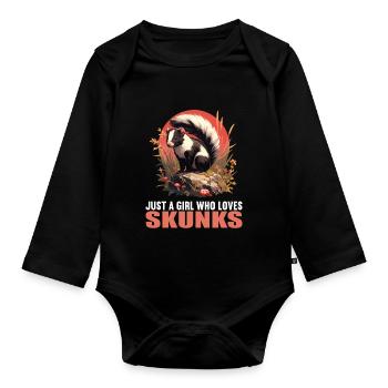 Stinktiere Stinktier - Baby Bio-Langarm-Body - Schwarz - Vorne