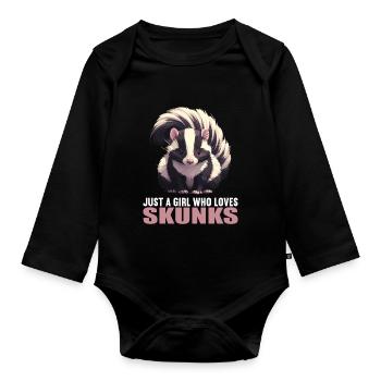 Stinktiere Stinktier - Baby Bio-Langarm-Body - Schwarz - Vorne