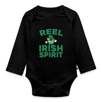 Danse Irlandaise Irischer Tanz - Body Bébé bio manches longues - noir - Devant