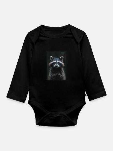 Waschbären Waschbär - Baby Bio-Langarm-Body - Schwarz