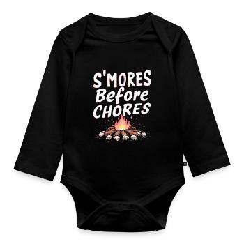 Fire Pits Backyard Gatherings In - Organic Longsleeve Baby Bodysuit - black - Front