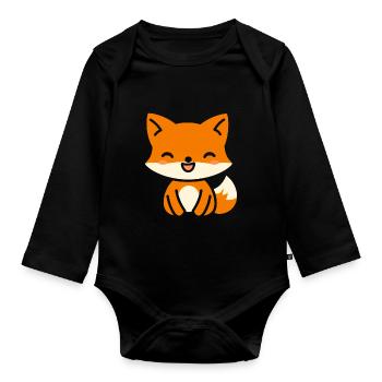 ranrd 7 - Organic Longsleeve Baby Bodysuit - black - Front
